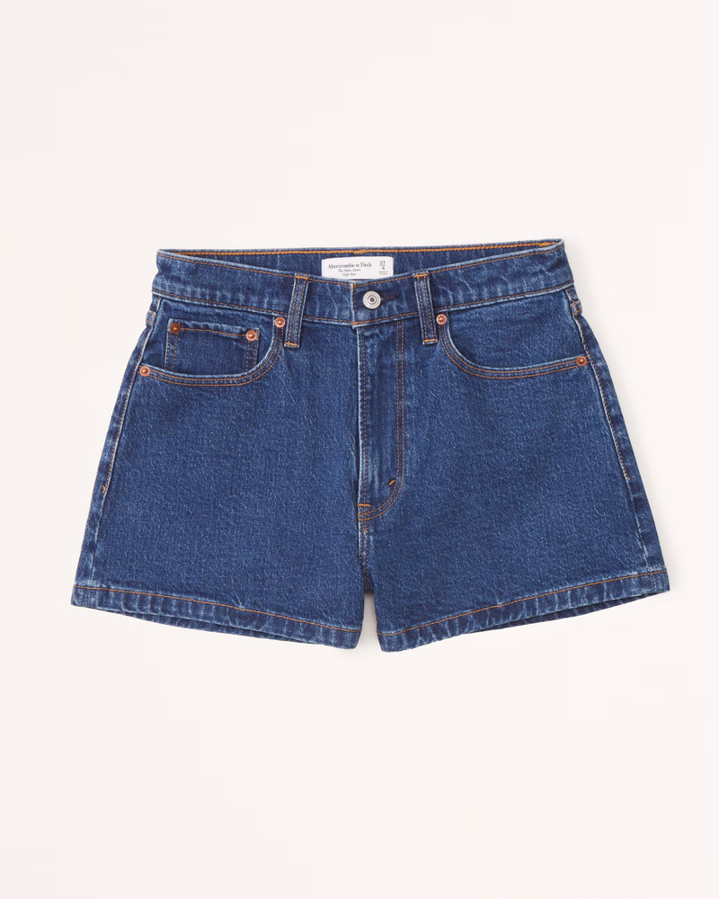 Curve Love High Rise Mom Shorts | Abercrombie & Fitch (US)