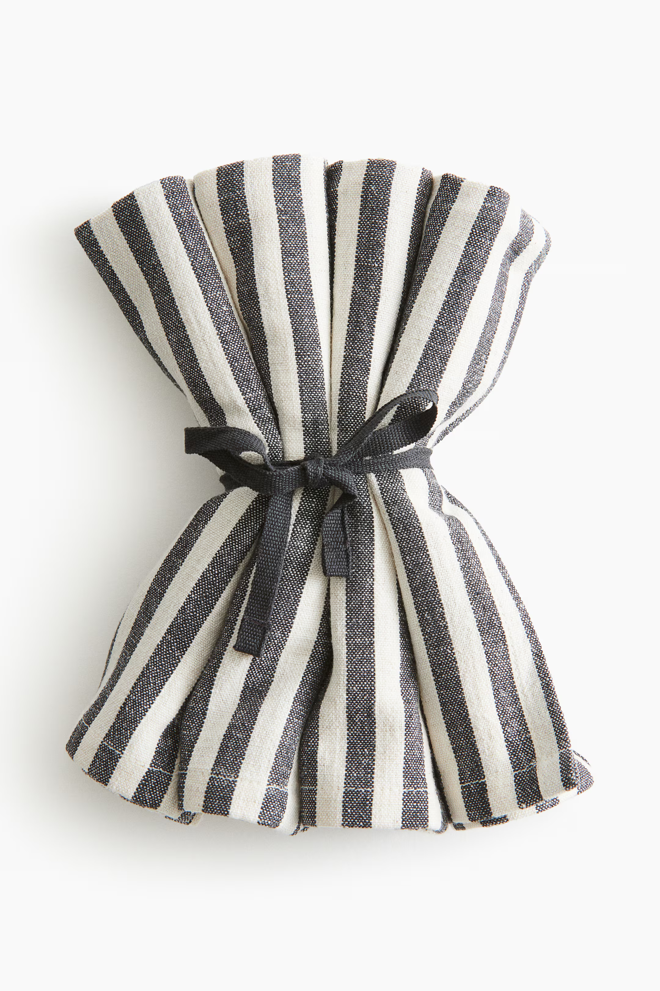 4er-Pack Baumwollservietten - Dunkelgrau/Gestreift - Home All | H&M AT | H&M (DE, AT, CH, NL, FI)