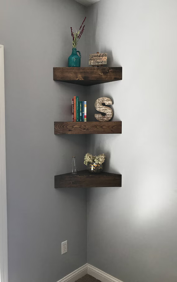 Corner Floating Shelves corner shelf corner shelves | Etsy | Etsy (US)