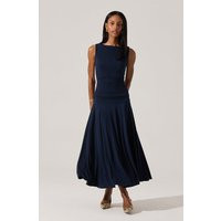 ASTR the Label | Melisandre High Neck Maxi Dress in Navy | Size L | ASTR The Label (US)