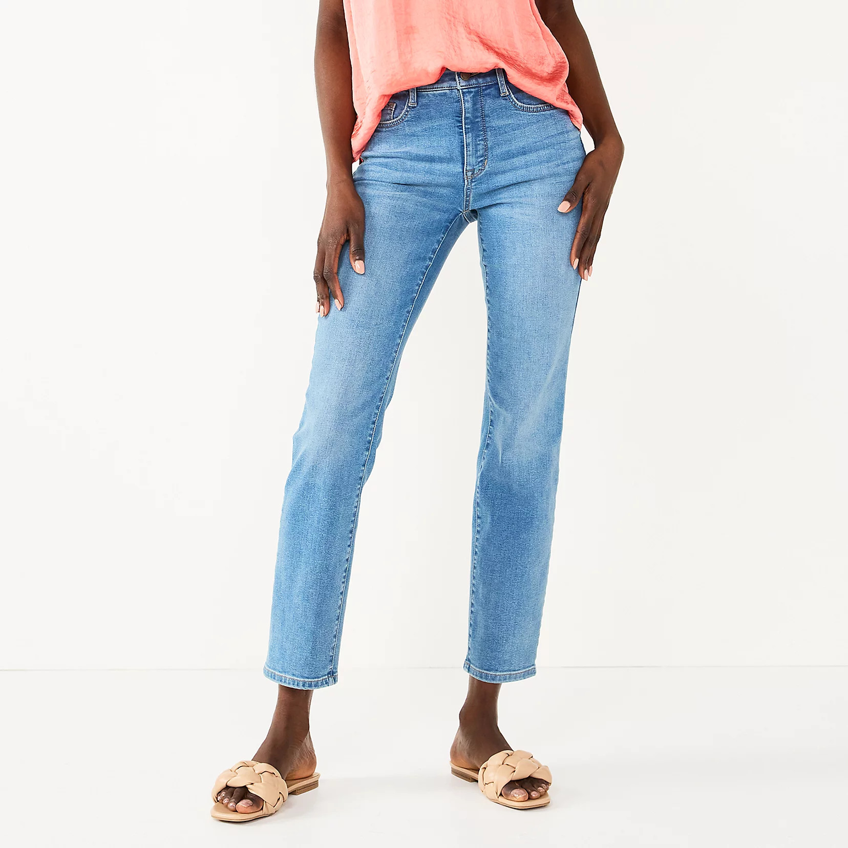 Women's Nine West Sculpting Straight Jeans | Kohl's