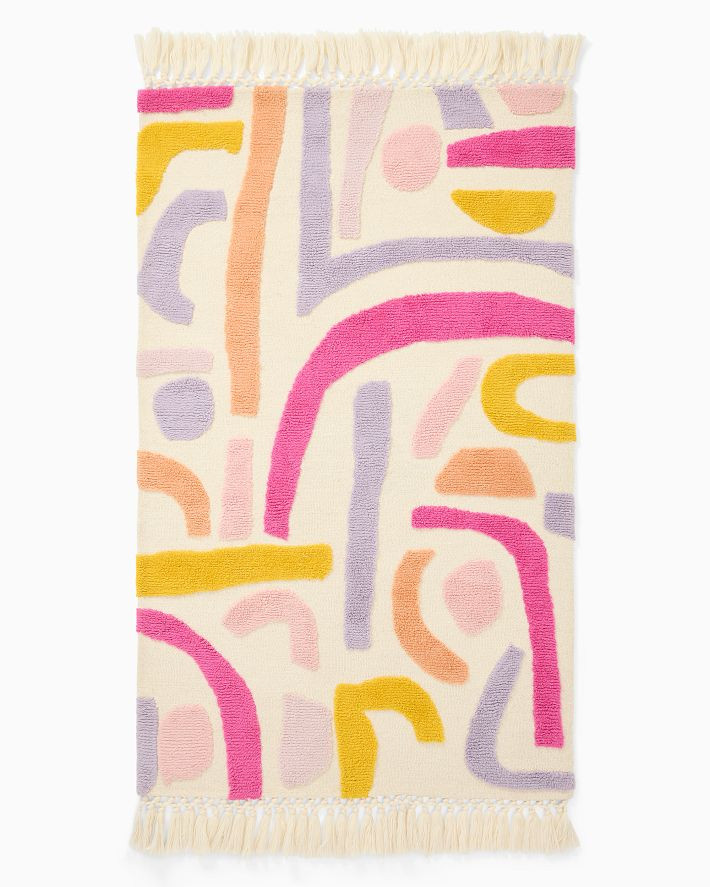 Modern Shapes Easy Care Shag Rug | West Elm (US)