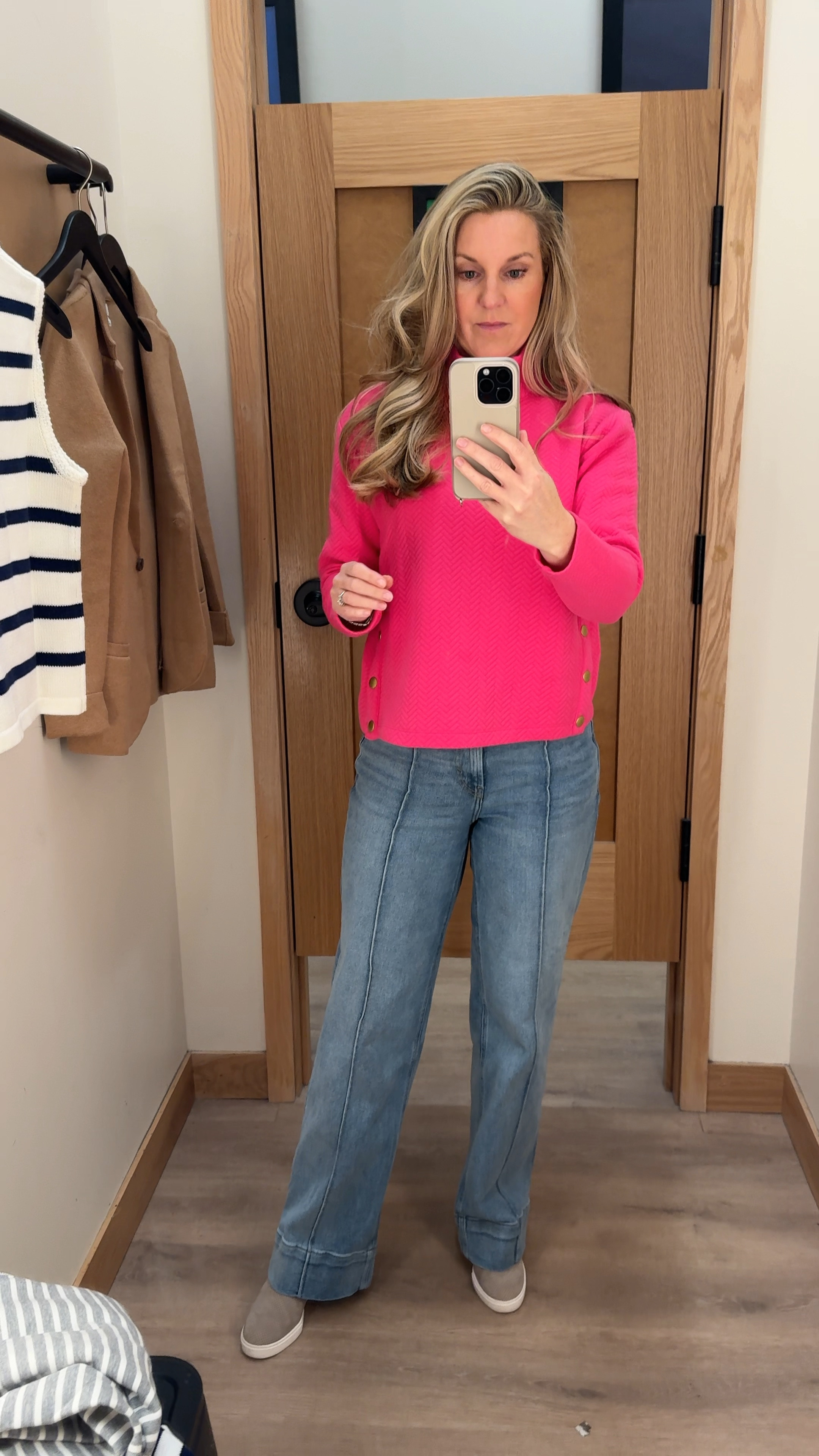 JcREW factory spring outfit jeans
Pullover
True to size wearing XS

#LTKOver40