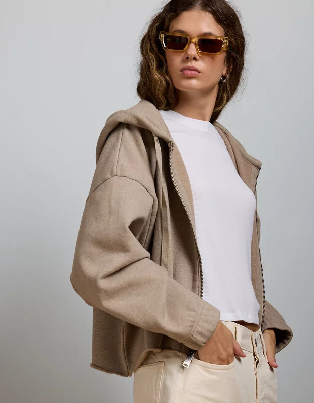 AE77 Premium Zip-Up Hoodie | American Eagle Outfitters (US & CA)