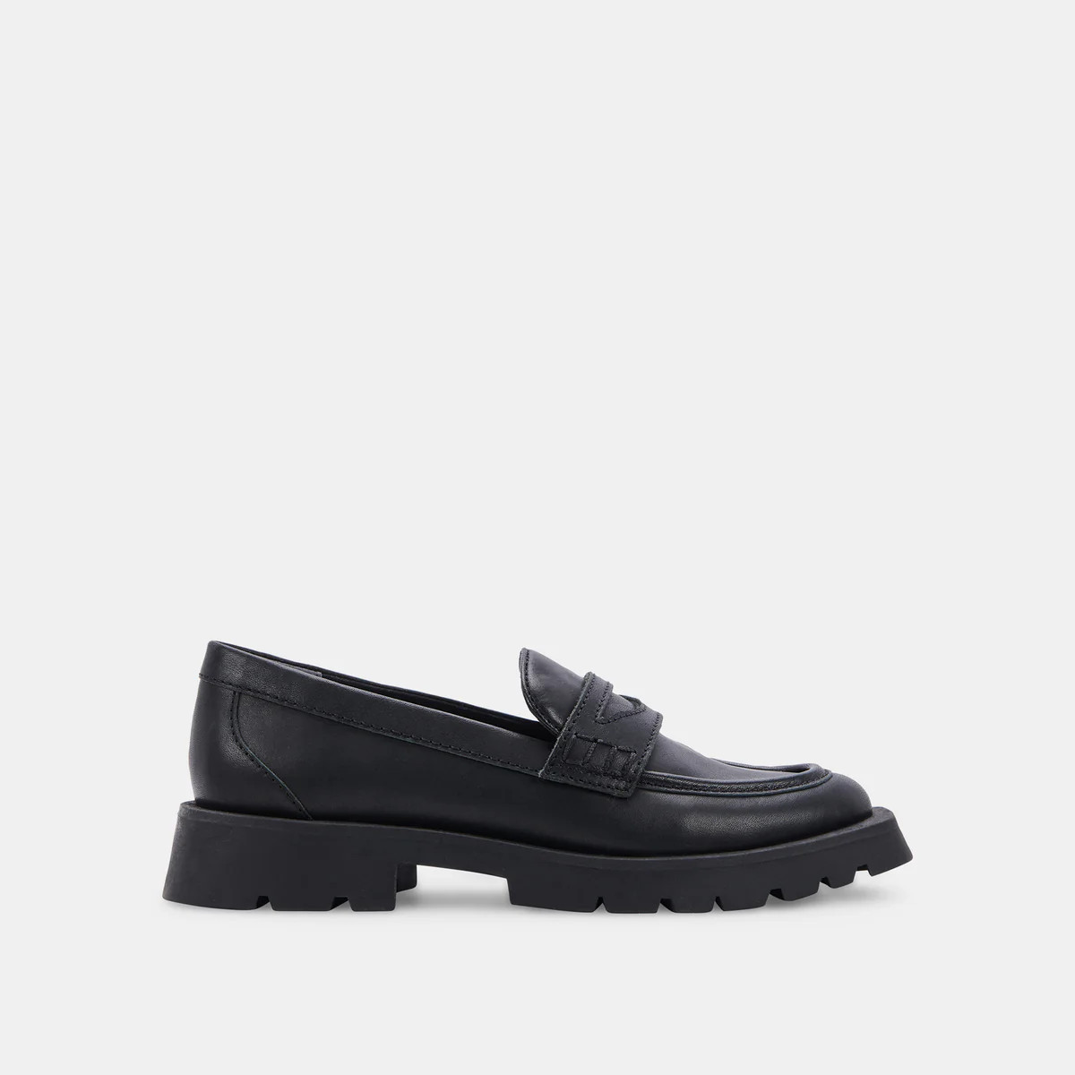 ELIAS FLATS BLACK LEATHER | DolceVita.com