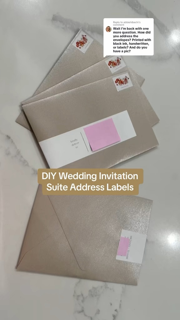 DIY wedding invitation suite address labels

#LTKWedding