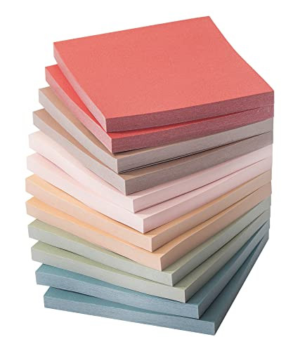 Mr. Pen- Sticky Notes, 3"x3", 12 Pads, Vintage Colors, Self-Stick Pads, Aesthetic, Colorful, Bulk | Amazon (US)