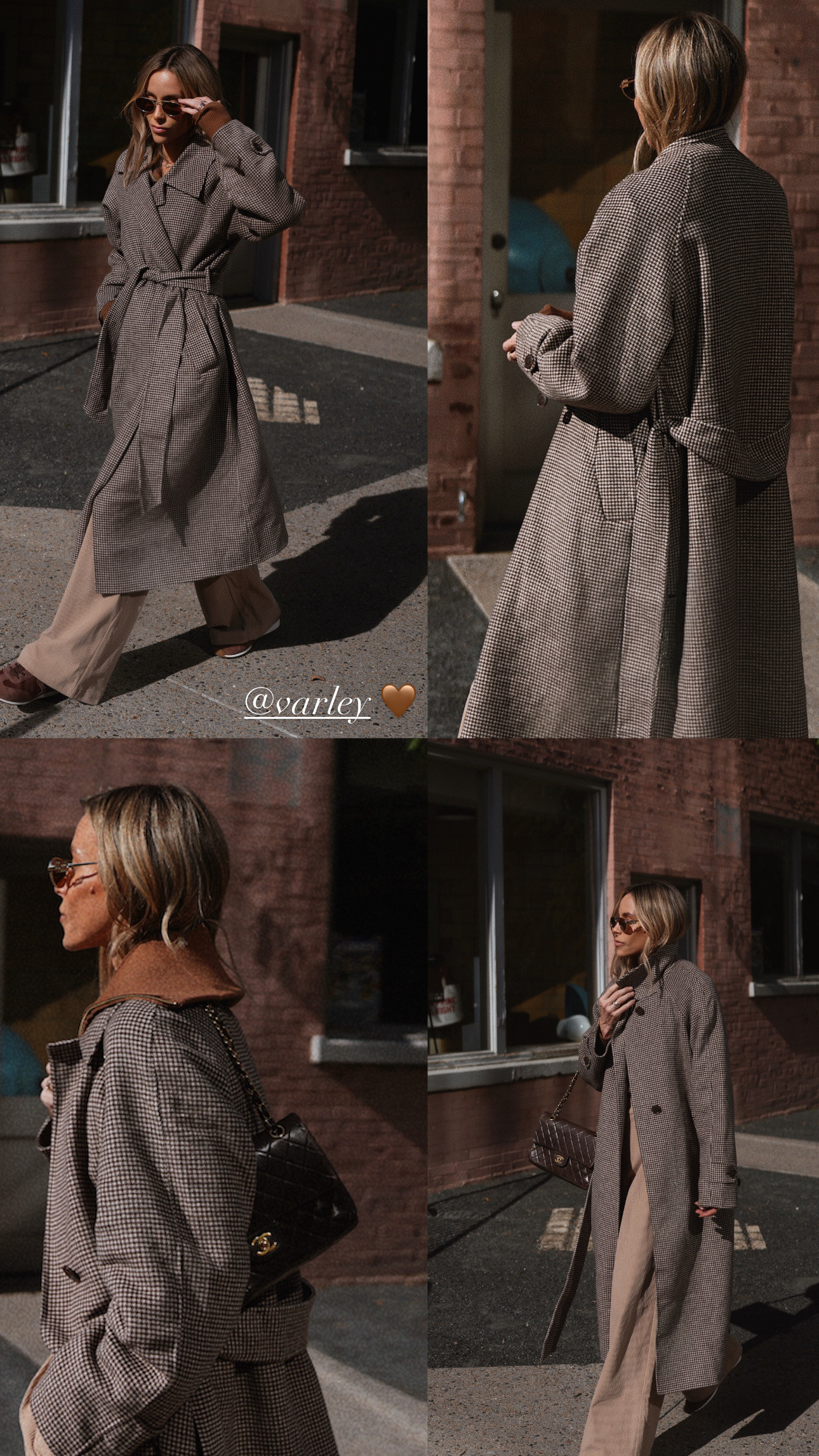 Varley fall fashion 🤎 athleisure, fall fashion, houndstooth coat, trousers 

 #LTKSeasonal #LTKActive