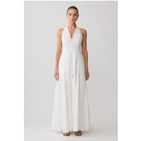Sienna Button Down Maxi Dress / White | MESHKI | L | MESHKI US
