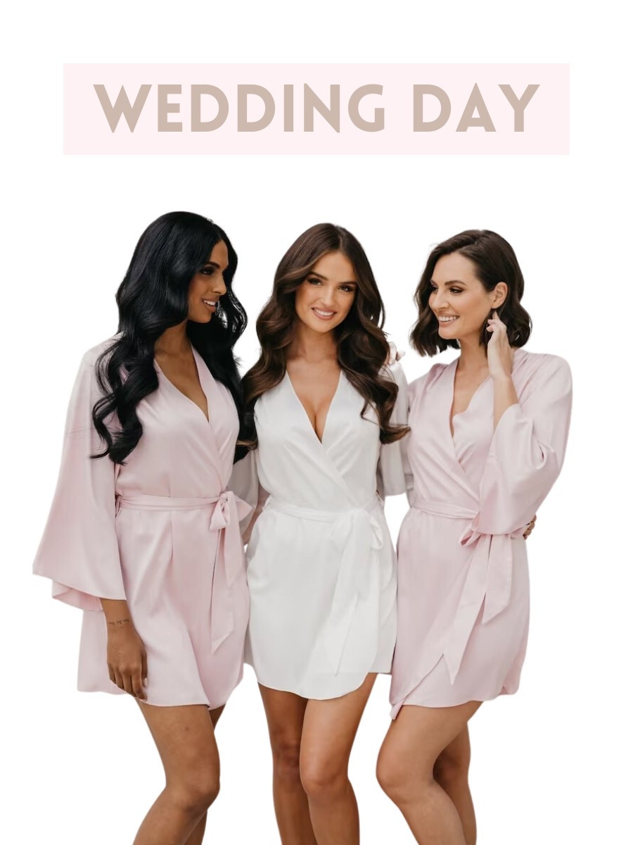 Pink bridesmaid proposal. Pink bridesmaid robes. 

#LTKSeasonal #LTKFindsUnder100 #LTKWedding