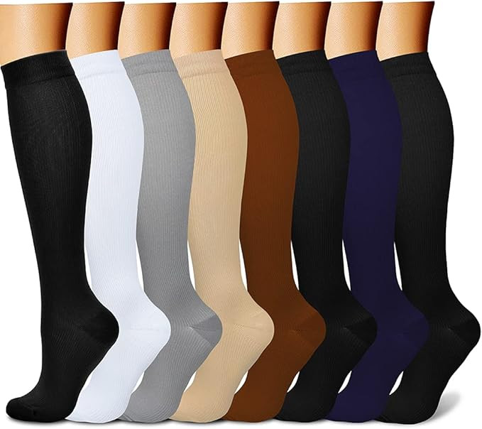 CHARMKING Compression Socks for Women & Men Circulation (8 Pairs) 15-20 mmHg is Best Support for ... | Amazon (US)