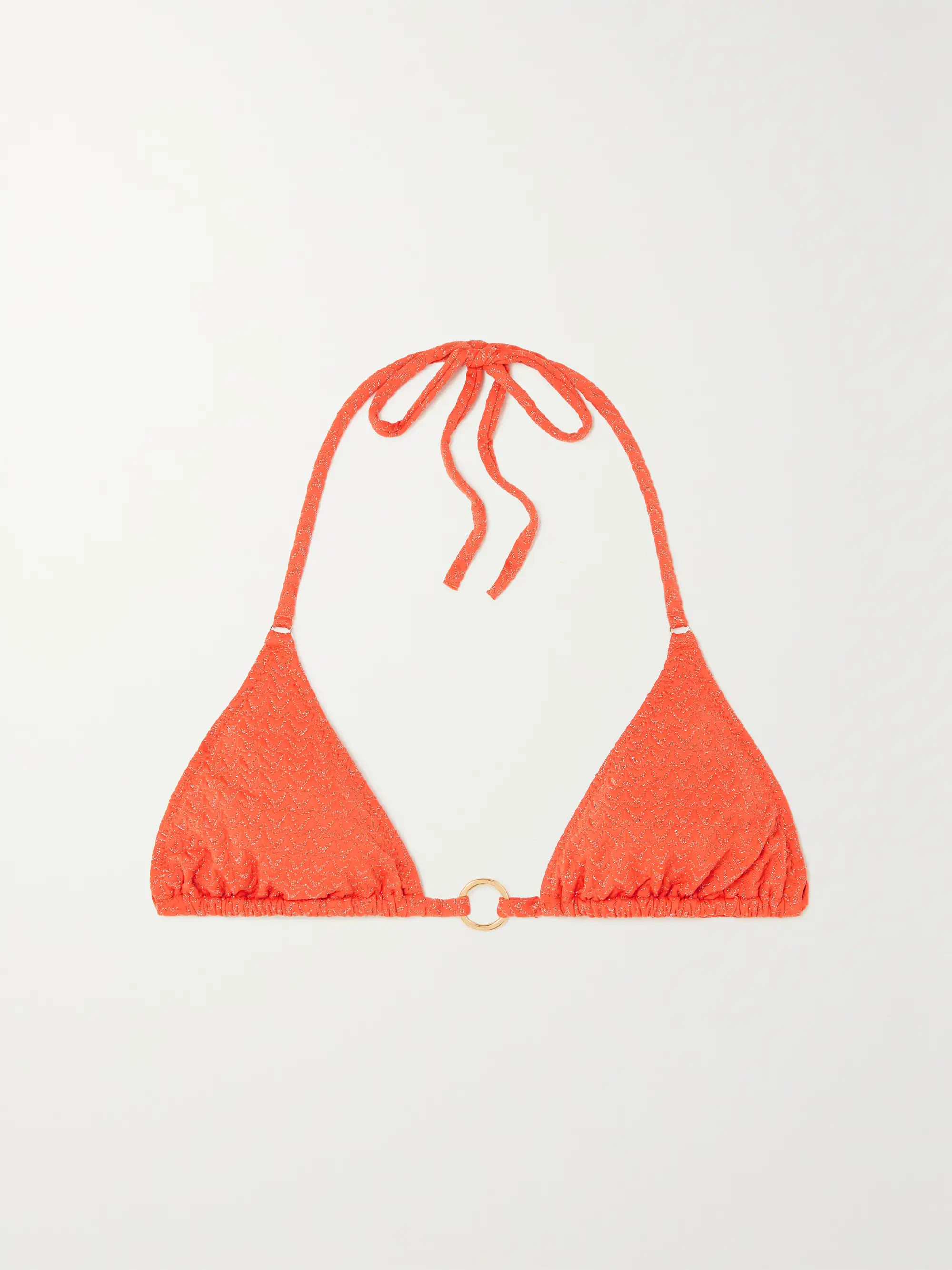 Venice textured metallic bikini top | NET-A-PORTER (US)