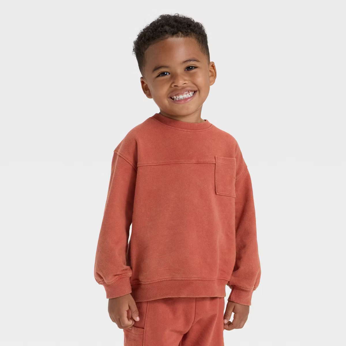 Toddler Boys' Washed French Terry Sweatshirt - Cat & Jack™ | Target