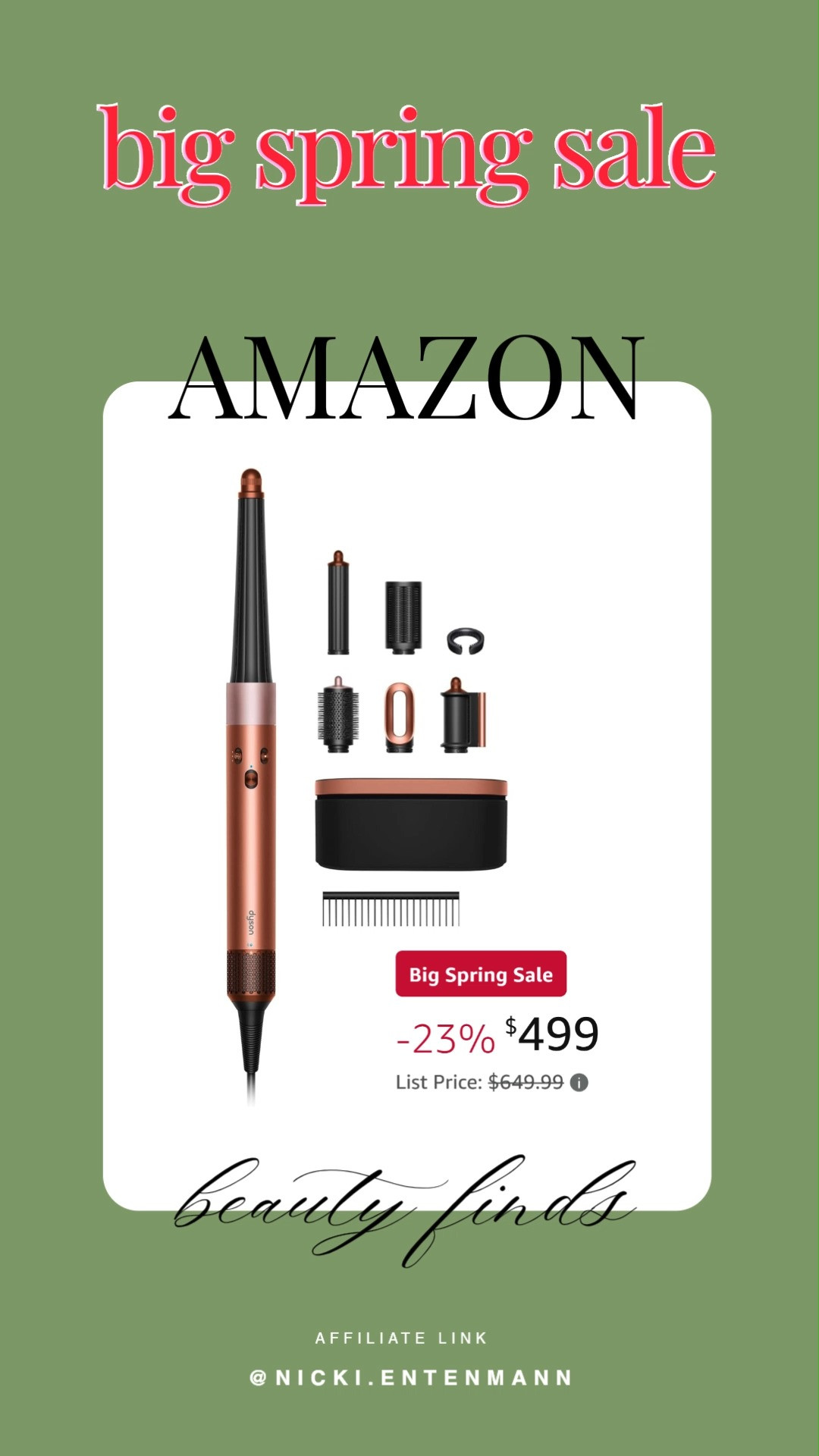 Dyson Airwrap transforms styling with effortless curls, waves, and smooth finishes while protecting hair. Innovative design makes every look feel salon fresh right at home 💨💇‍♀️✨

#dysonairwrap #hairstyling #hairtools #beautytech #haircare #womensbeauty #salonstyle #modernlooks #trendystyle #beautyfinds 

 #LTKgrwm #LTKSaleAlert #LTKBeauty