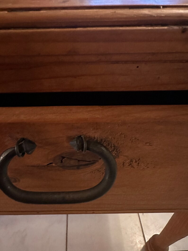 Antique Pine Table Desk Side Table Kitchen Entry With Turned Legs and Long Single Drawer - Etsy | Etsy (US)