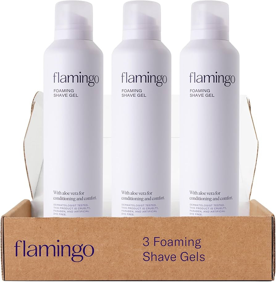 FLAMINGO Women's Foaming Shaving Gel with Aloe Vera, 6.7oz - 3ct | Amazon (US)