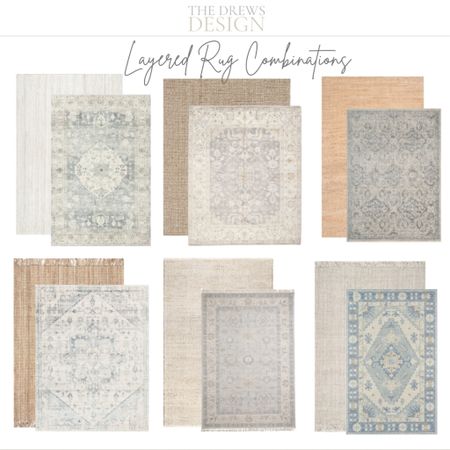 Shop layered rug combinations with jute base rugs and patterned, vintage, and vintage inspired rugs 

#LTKsalealert #LTKstyletip #LTKhome