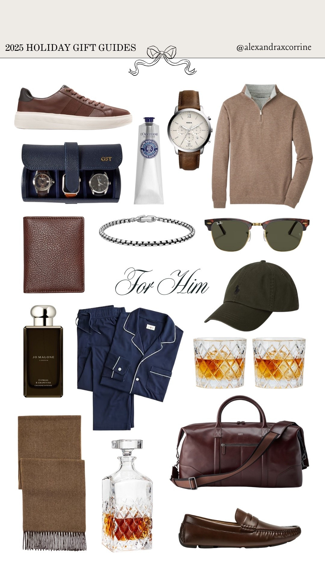 The 2025 holiday gift guides curated by Alexandra Corrine: For him 🥃 

Gift guide, holiday, Christmas gift ideas, gift ideas, wishlist, present, gift inspiration, holiday shopping, men’s, for him, father, son, boyfriend, husband

#LTKHoliday #LTKGiftGuide