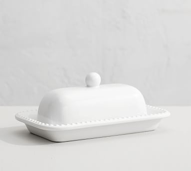 Emma Beaded Stoneware Butter Dish | Pottery Barn (US)