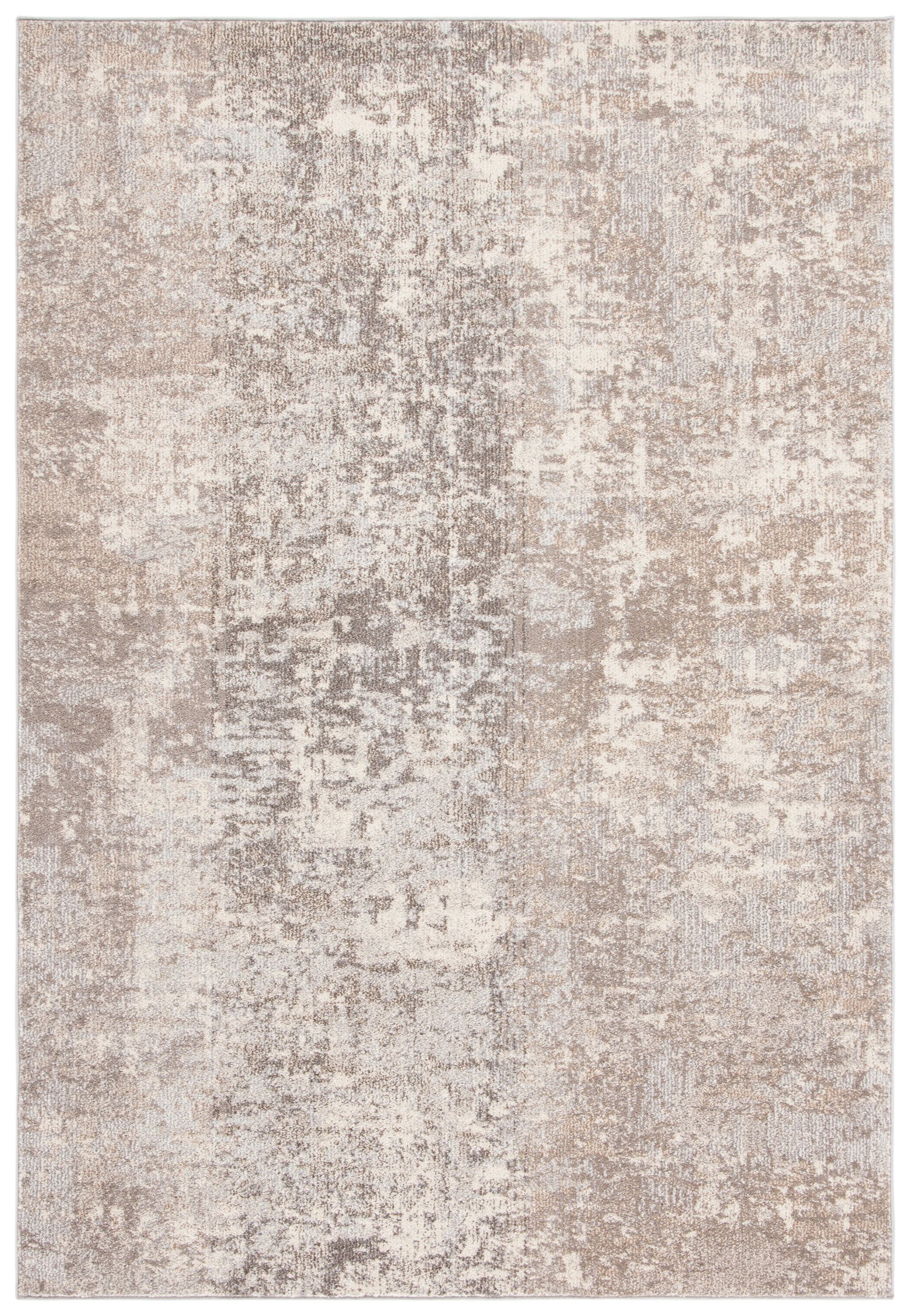 Stratton Abstract Area Rug in Light Gray/Beige | Wayfair North America