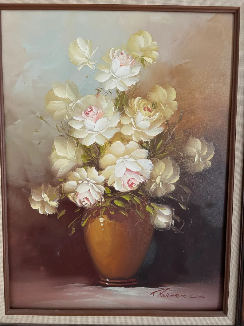 Vintage Floral Painting , Robert Cox Painting, Flower Picture, Flower Bouquet Picture, Still Life... | Etsy (US)