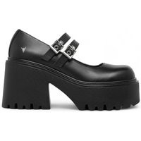 Windsor Smith Women's Leather Chunky Platform Mary-Jane Heel Shoes - Lessons in Black | Size: 4 | Debenhams UK