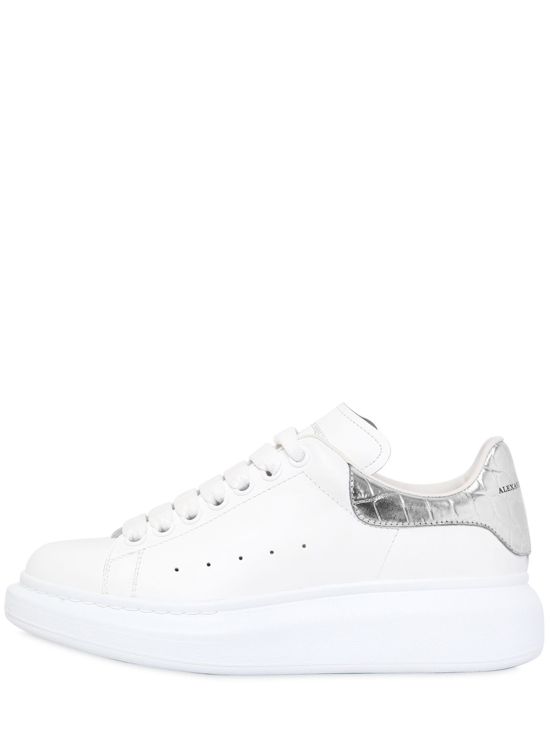 40MM LEATHER SNEAKERS W/ METALLIC HEEL | Luisaviaroma
