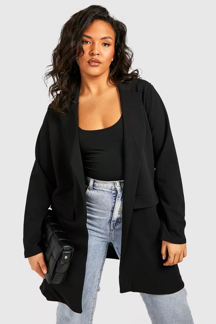 Plus Pocket Detail Boyfriend Blazer | Boohoo.com (UK & IE)