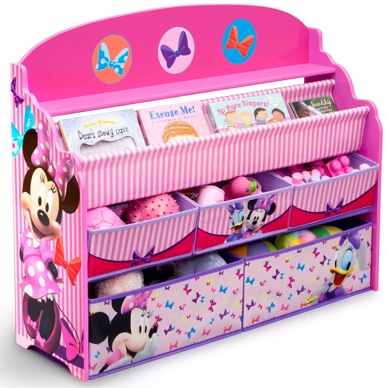 Disney's Minnie Mouse Deluxe Book and Toy Organizer by Delta Children, Pink | Kohl's