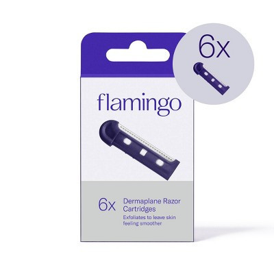 Flamingo Dermaplane Razor Refill Cartridges - Facial Razor Refills - 6ct: Manual, Reusable Razors, For All Hair Types | Target