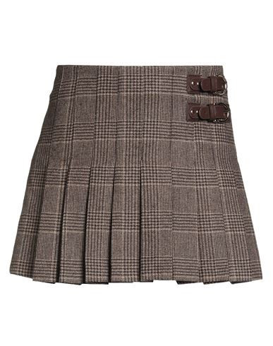 Maje Woman Mini skirt Brown Size 8 Wool, Cotton, Polyamide, Acrylic, Cashmere | YOOX (US)