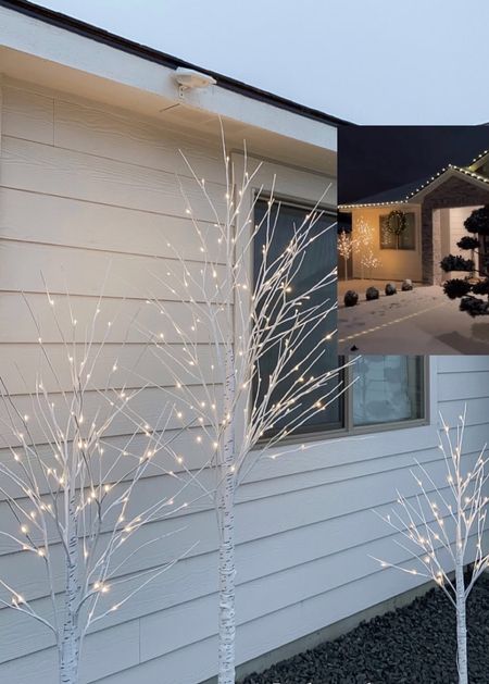 Led lighted birch Christmas decor trees, outdoor / indoor decorations. Prelit white dreamy trees 

#LTKCyberweek #LTKHoliday #LTKSeasonal