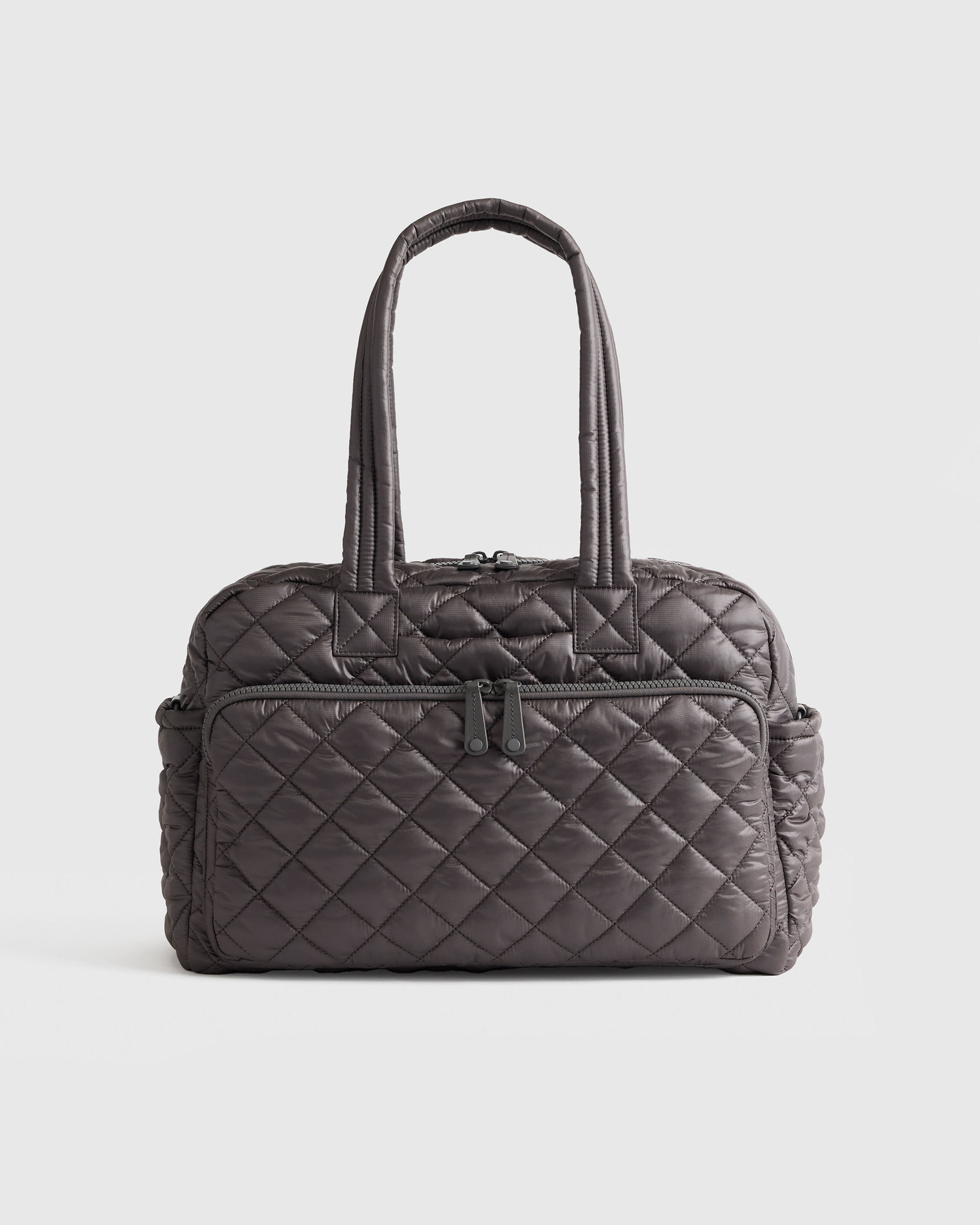 Quince | Women's Transit Quilted Duffle Bag in Charcoal, Nylon | Quince