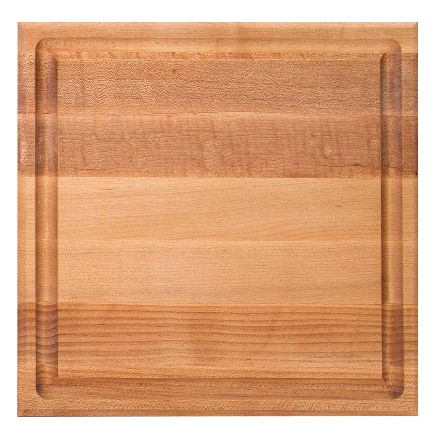 John Boos Maple Edge Grain Square Cutting Board with Juice Groove, 12" | Sur La Table