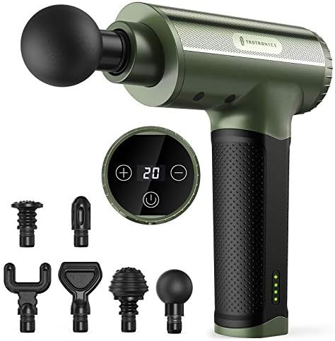 Massage Gun, TaoTronics Portable Deep Tissue Percussion Massage Gun with 6 Heads and 20 Adjustabl... | Amazon (US)