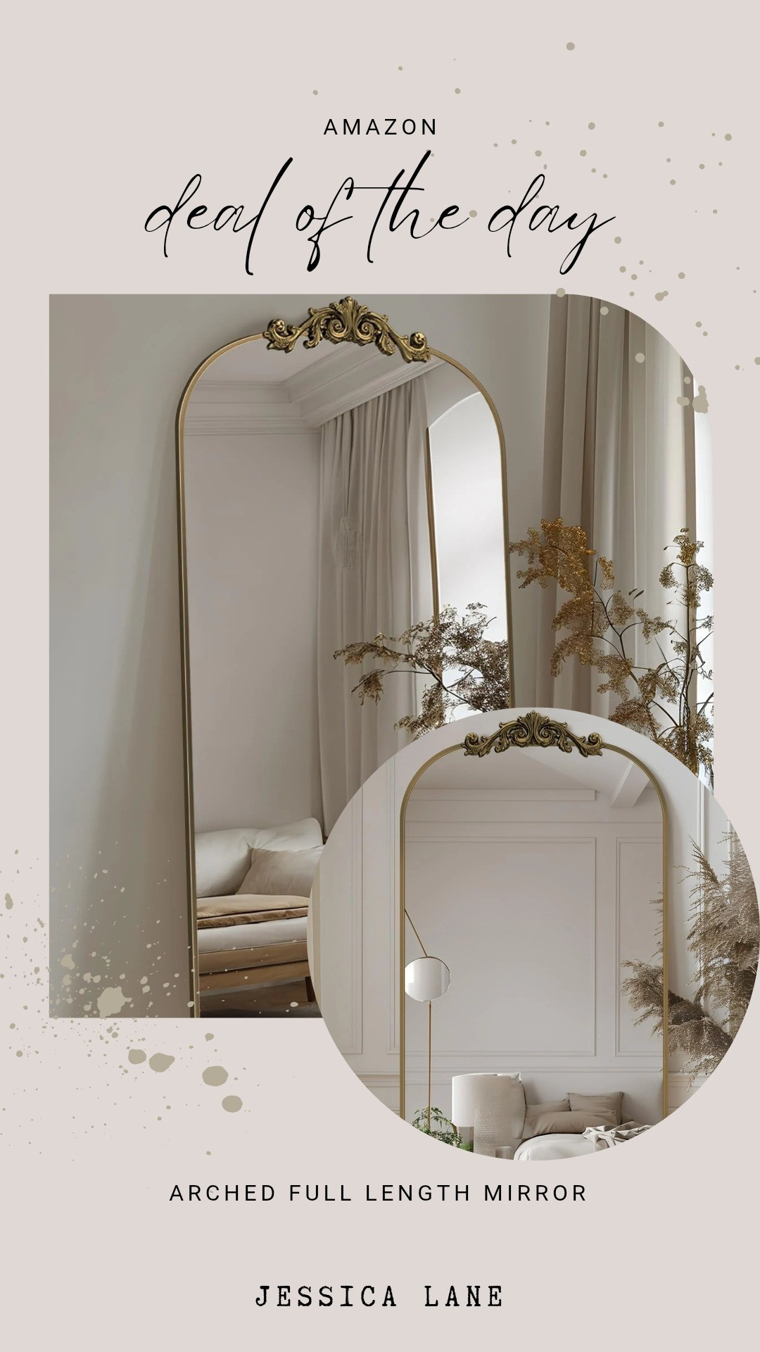 A full-length arched floor mirror that adds height, light, and a polished finish to any room.#AmazonHome #DecorFinds

#LTKSaleAlert #LTKHome