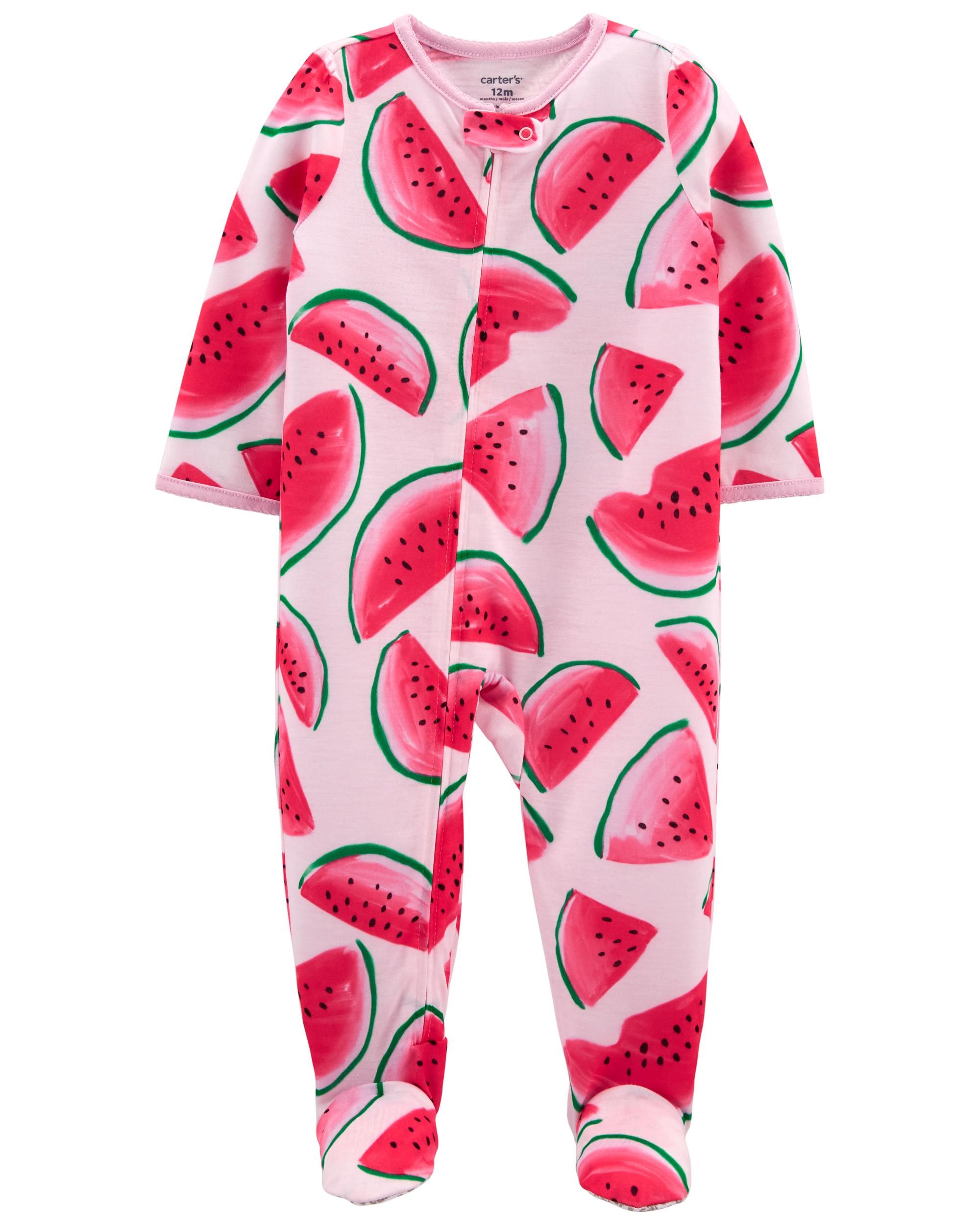 1-Piece Watermelon Loose Fit Footie PJs | Carter's