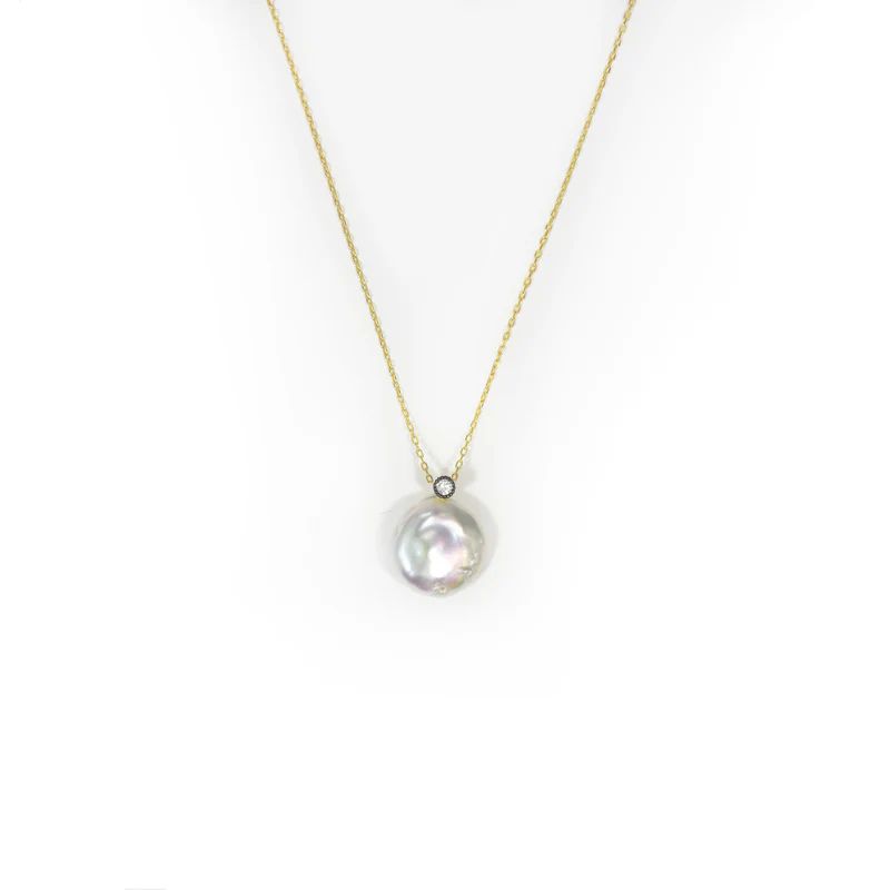 Single Pearl and Crystal Necklace | The Sis Kiss