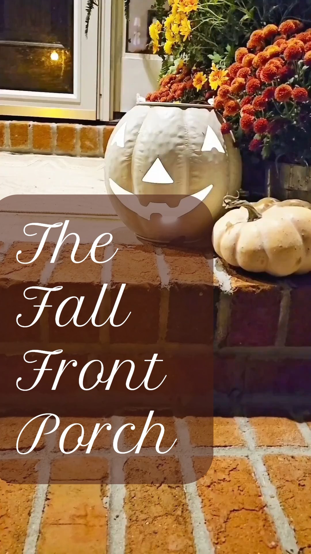 A simple can of off-white paint can transform these galvanized jack-o-lanterns. The rechargeable battery operated puck lights are the perfect solution to light the night. An added plus, these lights can also be set as motion sensor activated. 

#halloweendecor #falldecor #fallfrontporch #amazonfinds #bestsellingmums