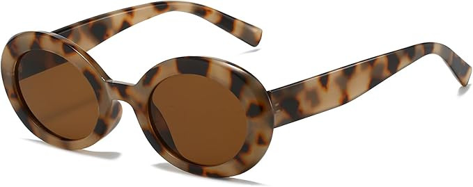 YAMEIZE Retro Style Oval Sunglasses for - Women Men Vintage Oversized Oval Eyewear Vintage Shades... | Amazon (UK)