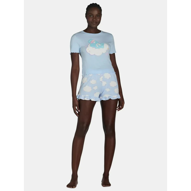 Care Bears Women’s Tee and Shorts Pajama Set from Grayson Social, 2-Piece, Sizes S-3X | Walmart (US)