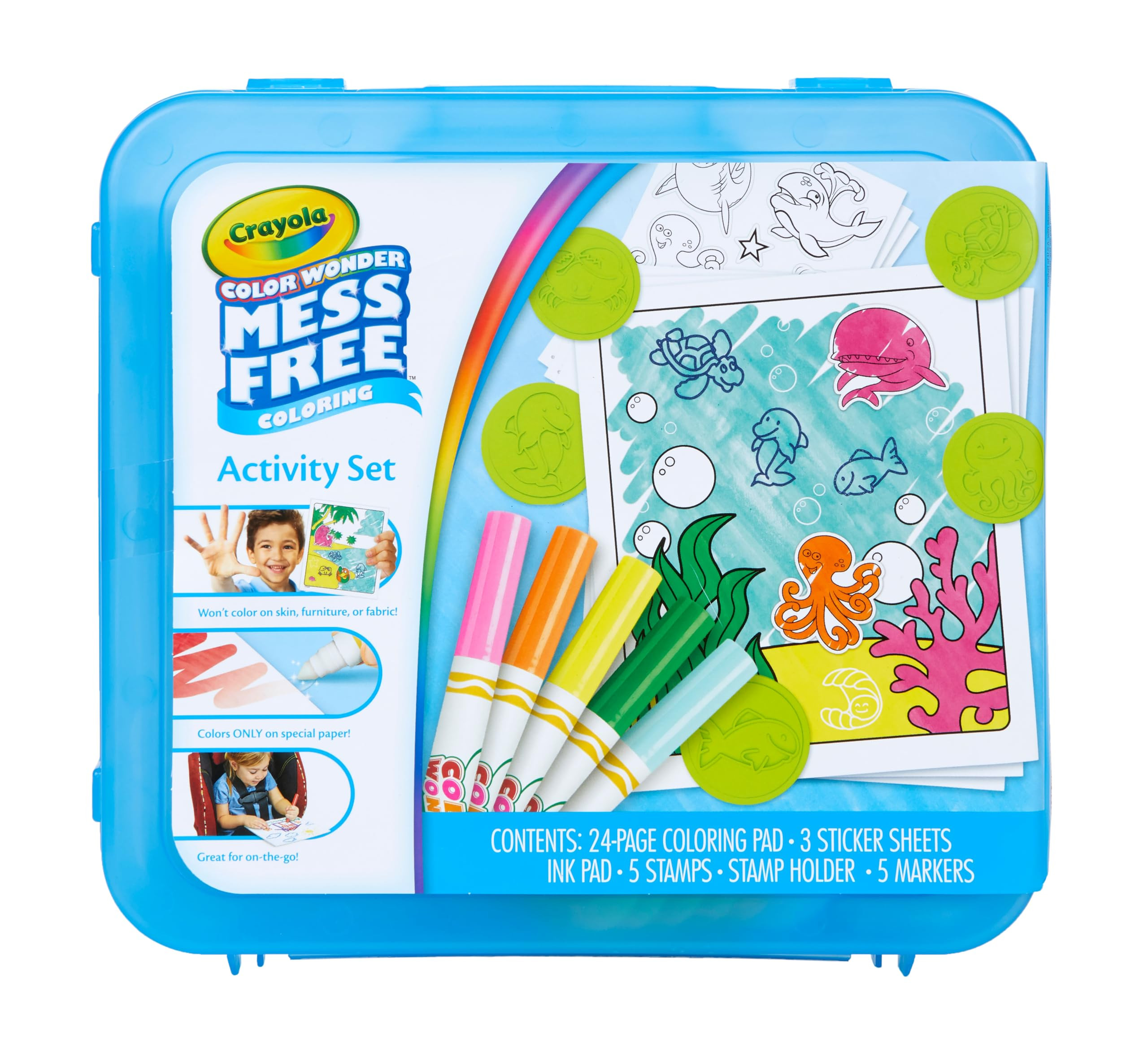 Crayola Color Wonder Mess Free Coloring Activity Set (30+ Pcs), with Markers, Stamps, and Stickers, Gift for Toddlers, 3+ | Amazon (US)