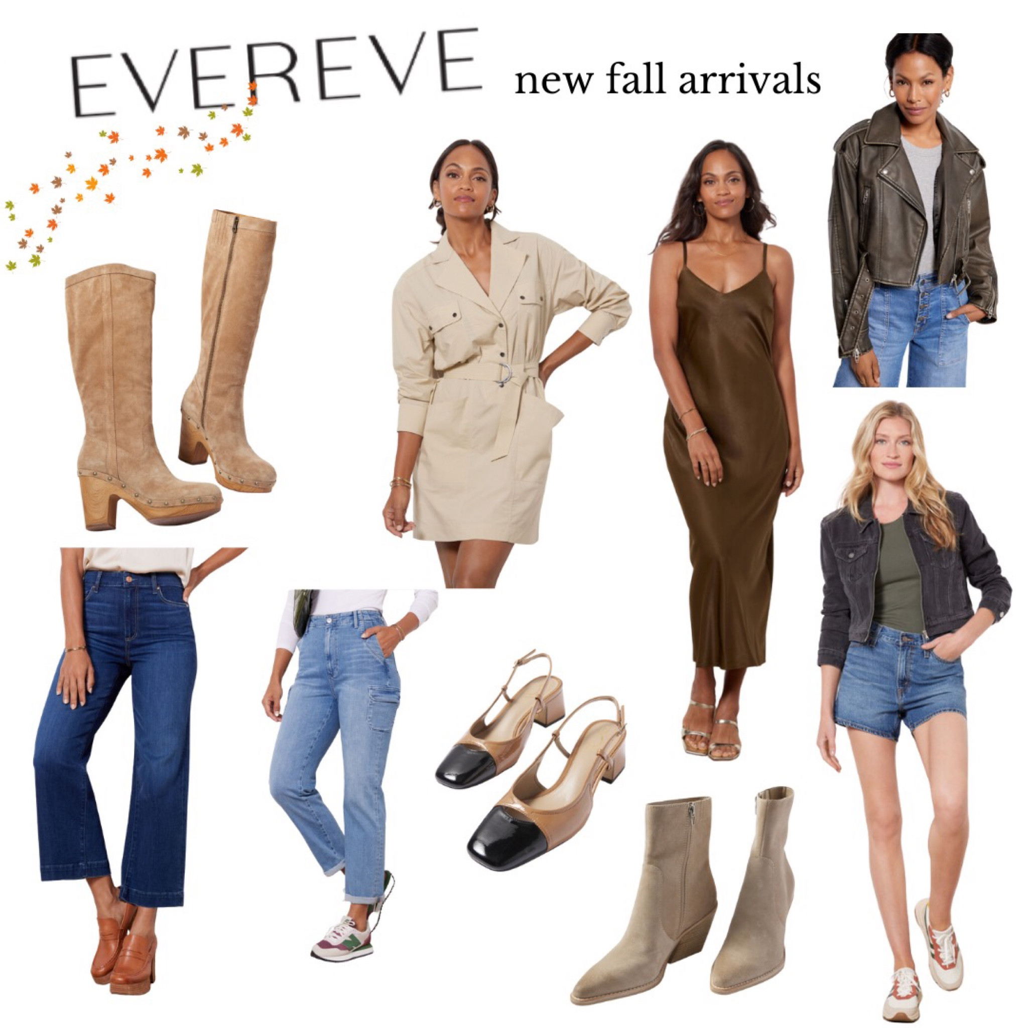 New Fall Arrivals at Evereve- I love this neutral color palette capsule. Very versatile- great transition pieces here. 

#fall #fallstyle #evereve #petite #petitestyle #transitional #boots #denim #slipdresses #clogboots 

#LTKSeasonal #LTKstyletip #LTKFind