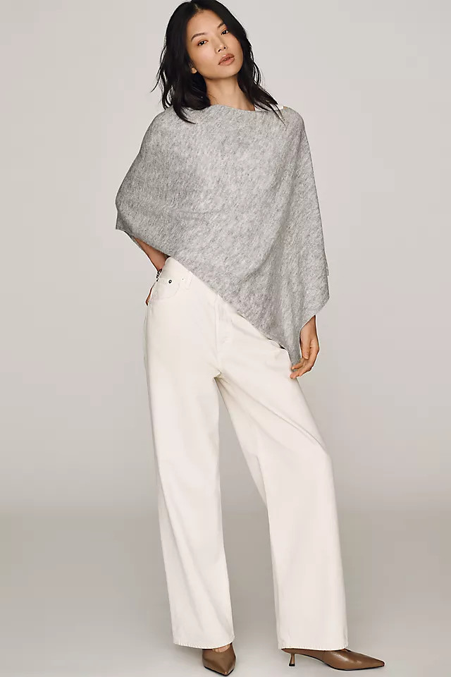 Knit Asymmetric Poncho | Anthropologie (US)