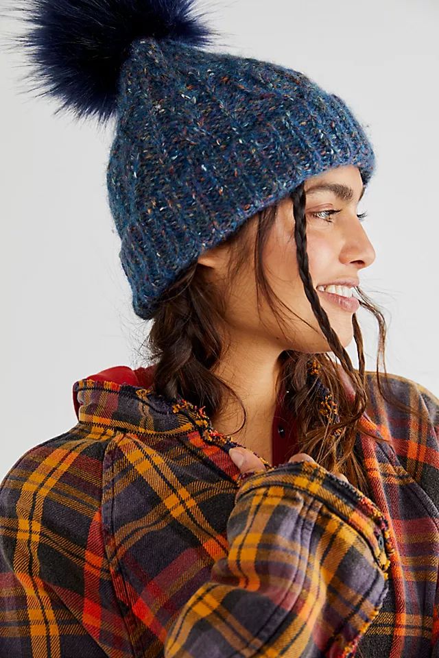 Confetti Cable Pom Beanie | Free People (Global - UK&FR Excluded)