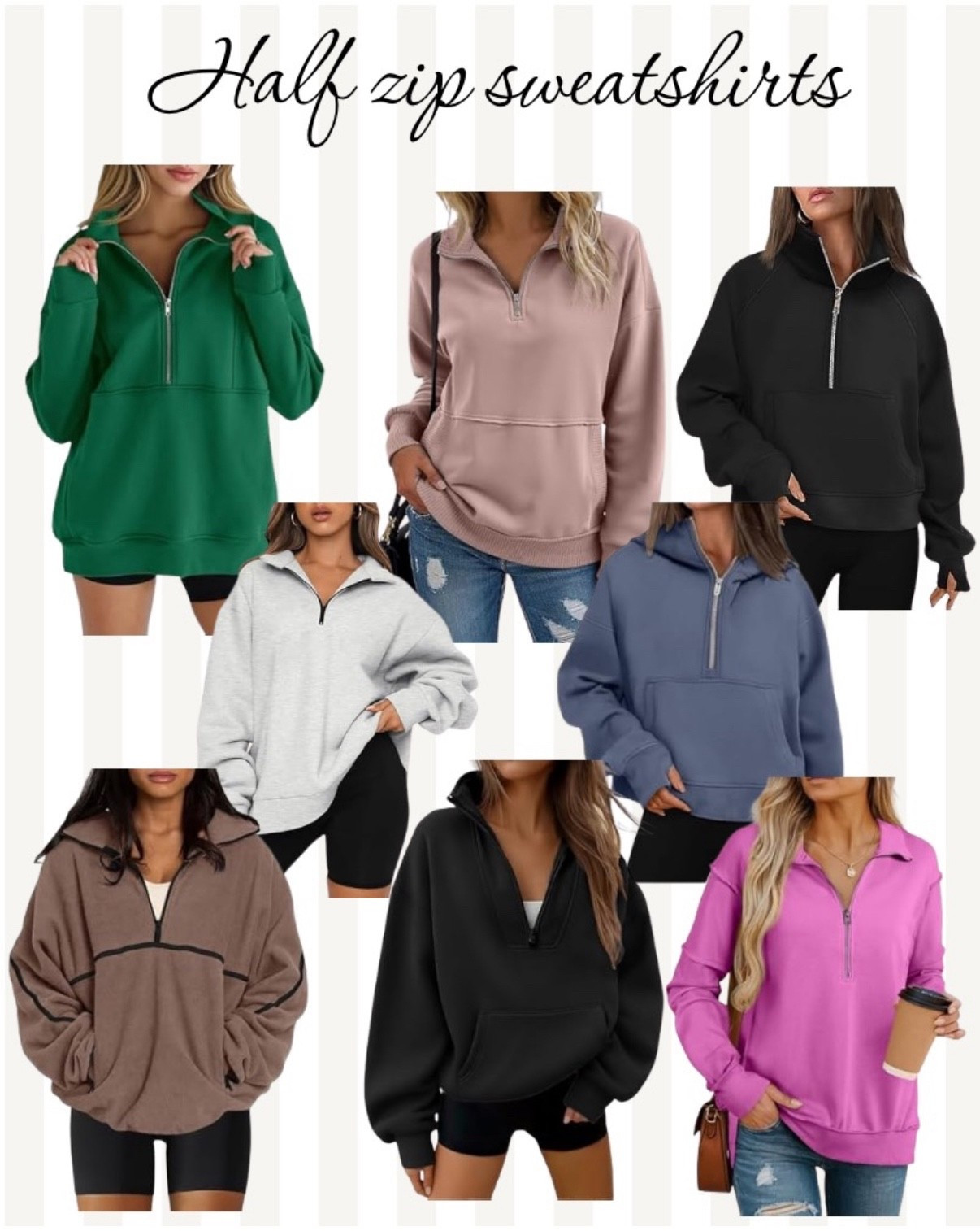 Half zip sweatshirts

#LTKHome #LTKStyleTip #LTKActive