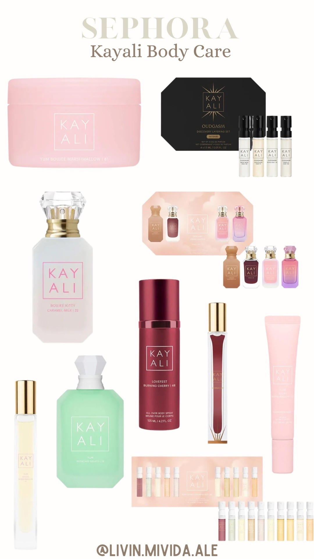 Kayali body care 👛

#sephora #bodycare #women