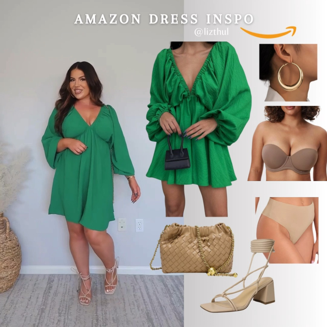 Dress Inspo from Amazon! This dress is perfect for vacation or date night! Wearing my usual L and linked all of my accessories and undergarments! 💋

#LTKStyleTip #LTKFindsUnder50 #LTKSeasonal