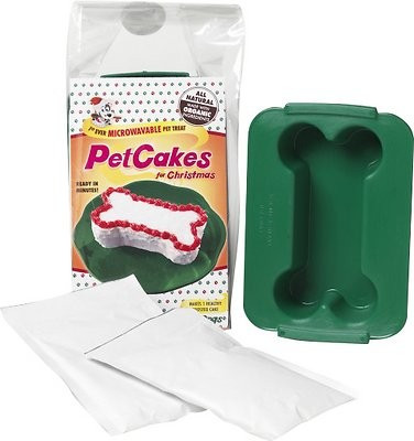PetCakes Spice Flavor Microwavable Holiday Cake Mix Kit With Bone Shaped Pan Dog Treat, 7-oz bag | Chewy.com
