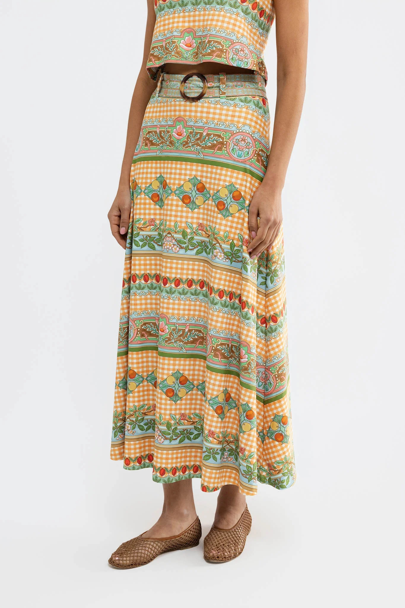 Bennett Skirt - Garden Gingham | Smith and Quinn
